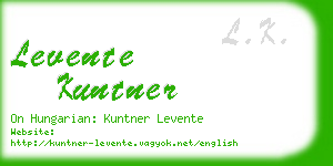 levente kuntner business card